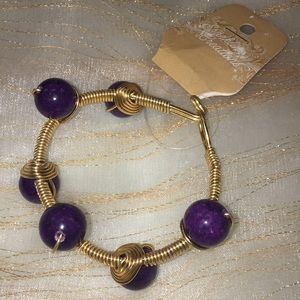 Bracelet with Purple Beads